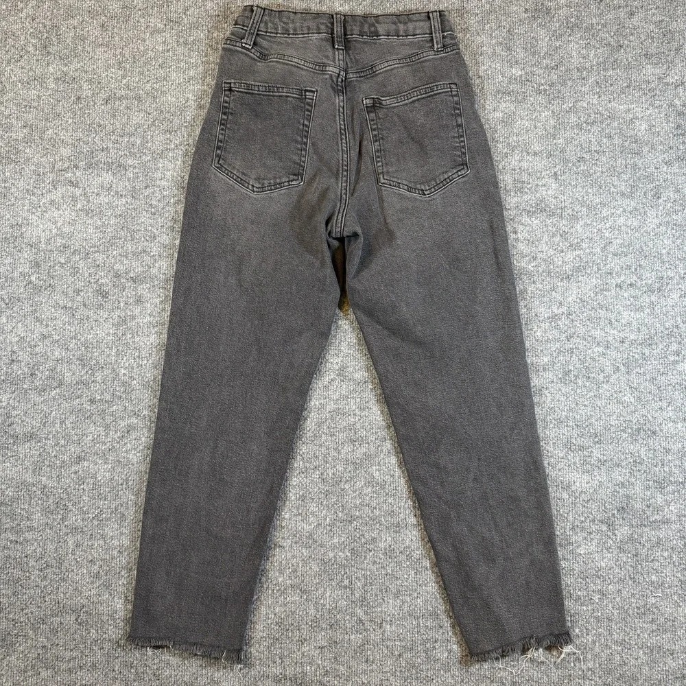 Wild Fable Womens‎ 00 Black Super High-Rise Mom Jeans Distressed Denim